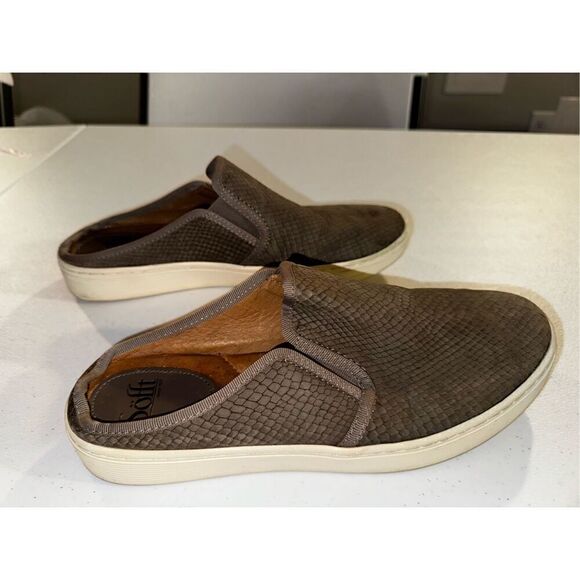 Sofft Somers Slip On Sneaker Mule Women's 10M Snake Print Leather Comfort Shoe - Picture 2 of 5